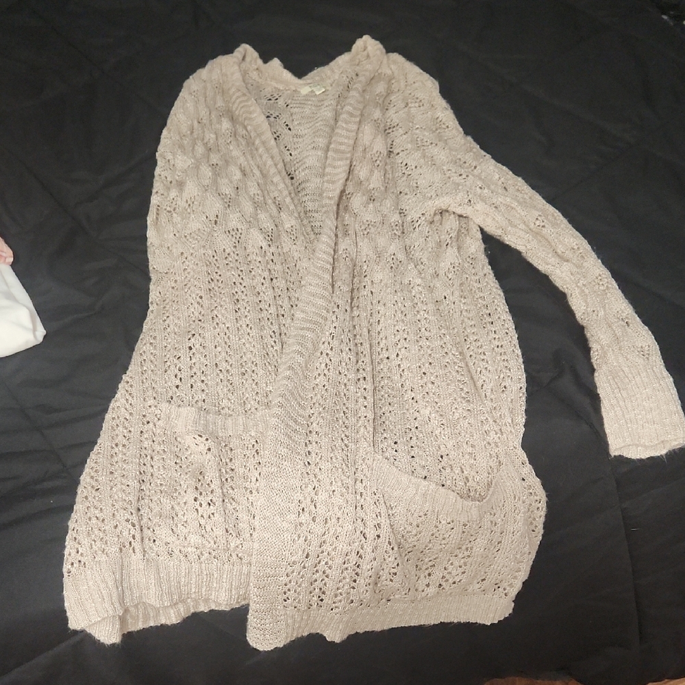 Kori Textured Knit Cardigan in Beige